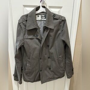 VINTAGE BURTON ANALOG AG Gray DENIM CHORE JACKET Y2K 1990s Large